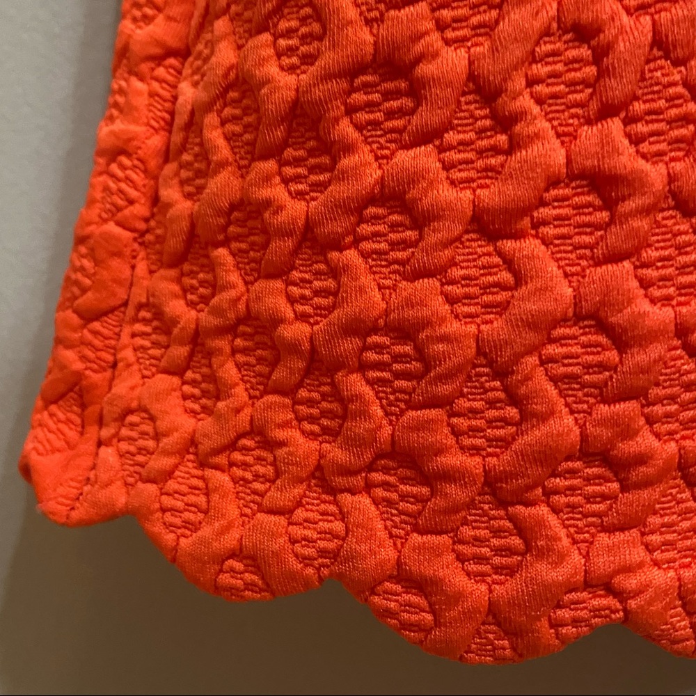[[Anthropologie]] Maeve Coral Scalloped Dress, Size Medium - Picture 8 of 13